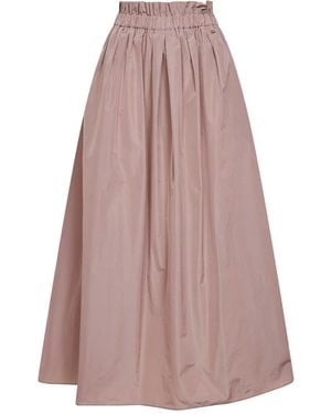 Herno Powder New Techno Taffeta Long Skirt - Pink