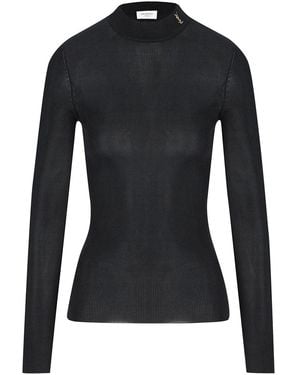 Saint Laurent Pullover A Coste - Black