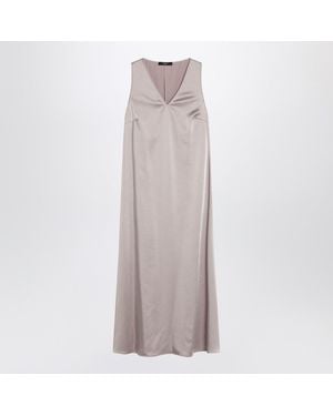 Weekend by Maxmara Blush Satin Fluid Dress - Gray