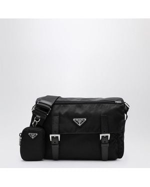 Prada Mini Recycled Nylon Cross-Body Handbag - Black