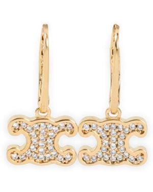 Celine Rhinestone Earrings - Metallic