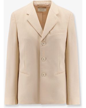 Lemaire Single-Breasted Wool And Viscose Blazer - Natural