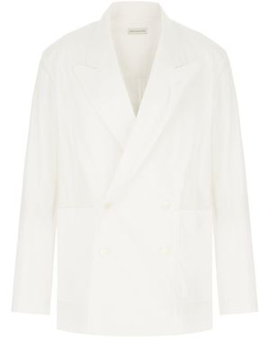 Dries Van Noten Clothing Blazers E Gilets - White