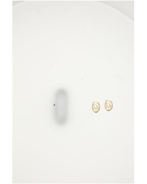 Dior Hoop Earrings Oblique - White