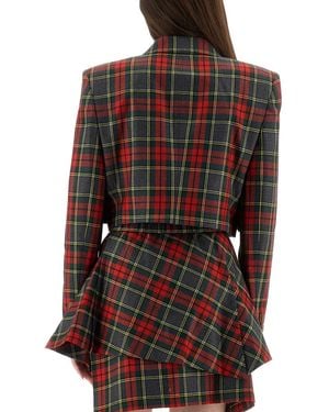 Vivienne Westwood Tartan Cropped Jacket - Black