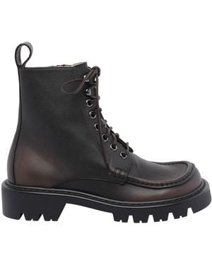 Loewe Sierra Combat Ankle Boots - Black