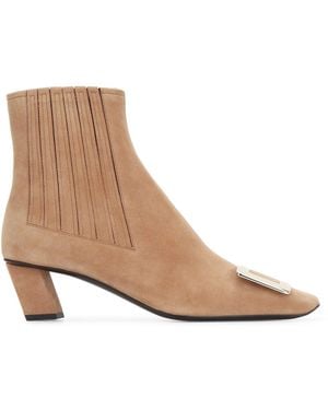 Roger Vivier Belle Vivier Chelsea Bootie 45 - Natural