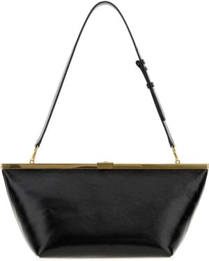 Jimmy Choo Leather Ganache Clutch - Black