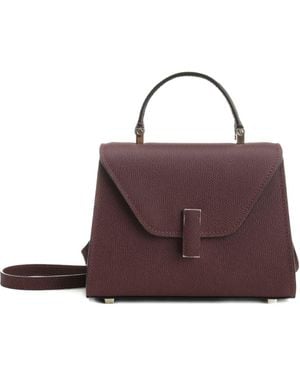 Valextra Iside Micro Leather Handbag - Purple