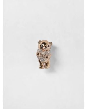 Max Mara Teddy Scarf Brooch - White