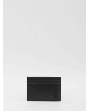 Saint Laurent Small Tiny Cassandre Cardholder - White