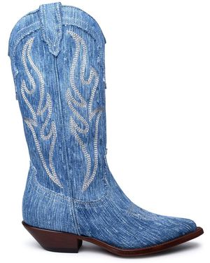 Sonora Boots Light Denim Boots - Blue