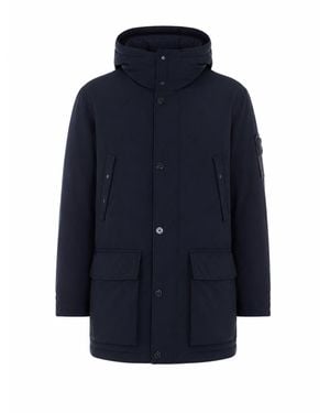 Stone Island Logo David-Tc Ghost Piece Heavy Jacket - Blue