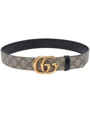 Gucci Gg Logo Belt - Brown