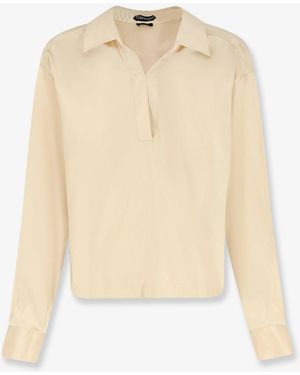 Tom Ford Stretch Satin Shirt - Natural