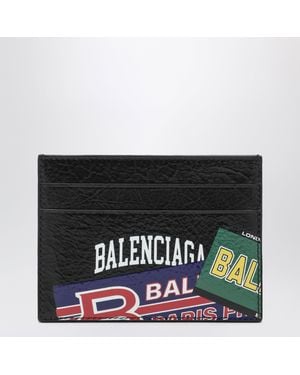 Balenciaga Leather Cash Card Holder - Black