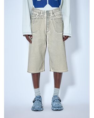 Acne Studios Wide-Leg Denim Shorts - Blue