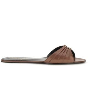 Saint Laurent Babylone Mules - Brown