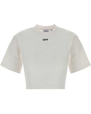 Off-White c/o Virgil Abloh Off Stretch Cotton T-Shirt - White