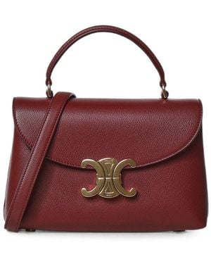 Celine Nino Teen Leather Handbag - Purple