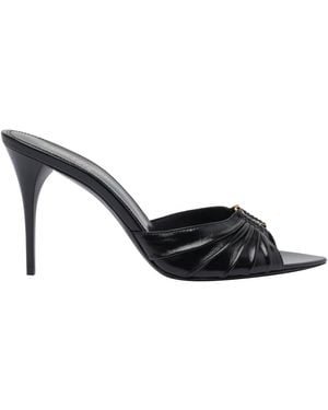 Saint Laurent Babylone Pump Mules - Black