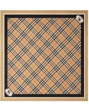 Burberry Check Silk Foulard - Metallic