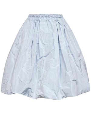 Prada Abbigliamento Light Silk Technical Taffeta Short Skirt - Blue