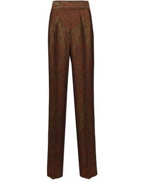 Etro Jacquard Pants - Brown