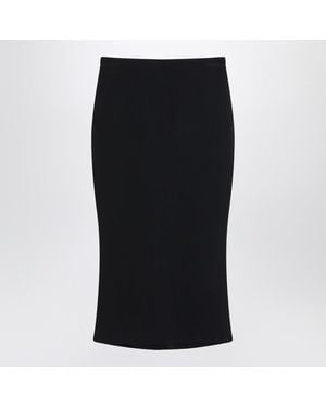 Givenchy Midi Skirt With Pleats On The Back Viscose - Black