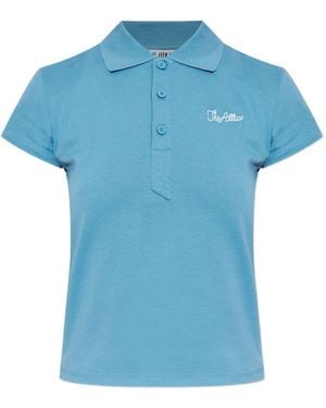 The Attico Jersey Polo Shirt - Blue