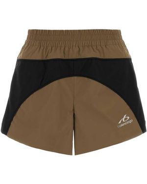 Balenciaga Biscuit Tech Fabric Shorts - Green