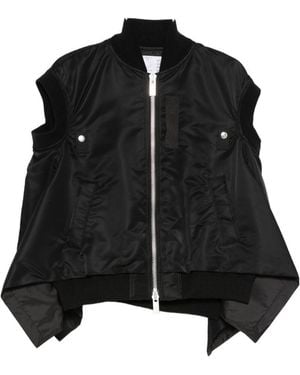 Sacai Nylon Zipped Vest - Black