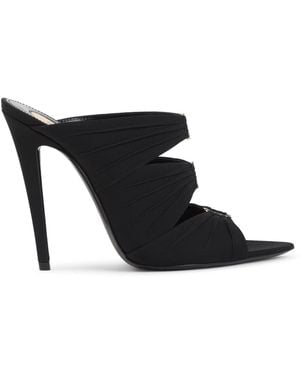 Saint Laurent Gippy 110 Lauro Sandals - Black