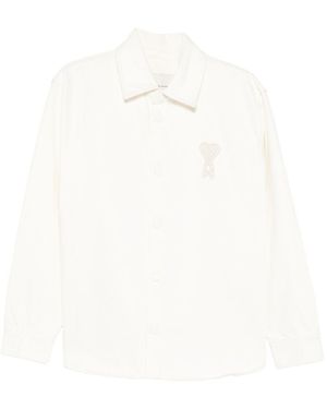 Ami Paris Ami De Coeur Denim Shirt - White