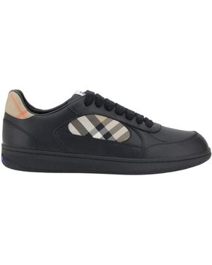 Burberry Leather Sneakers - Blue