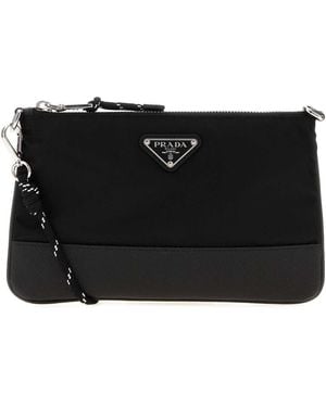 Prada Canvas Crossbody Bag - Black