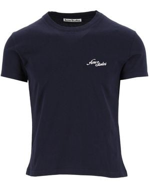 Acne Studios Organic Cotton T-Shirt - Blue