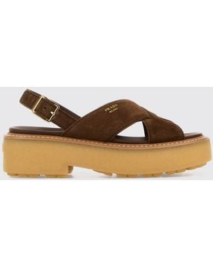 Prada Heeled Sandal - Brown