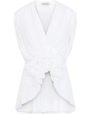 Alberta Ferretti Tulle Top - White
