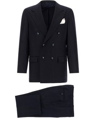 Kiton Virgin Wool And Cashmere Dress - Blue