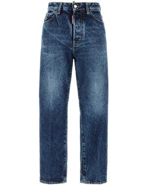 DSquared² Straight High Rise Jeans - Blue