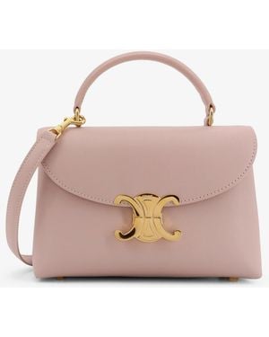 Celine Teen Nino Leather Shoulder Bag - Pink