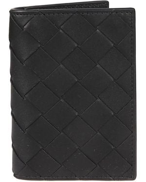 Bottega Veneta Leather Credit Card Holder - Black