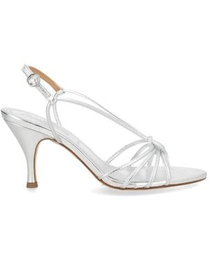 Aeyde Laminated Nappa Leather Cross Breed Lamb Leather Heels - White