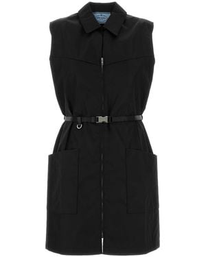Prada Black Re-nylon Mini Dress