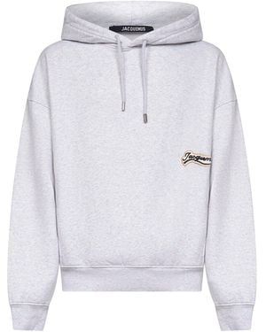 Jacquemus Varsity Embroidery Hoodie - Gray