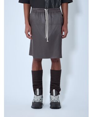 Moncler Rick Owens Drawstring Midi Kilt Shorts - Gray