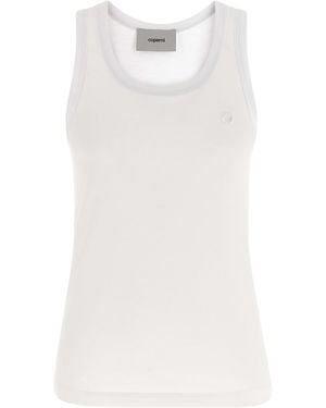 Coperni Cotton Sleeveles T-Shirt - White