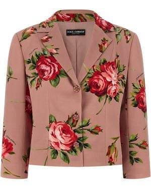 Dolce & Gabbana Dolce & Gabbana 'Bouquet Rose' Blazer - Pink