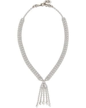 Alessandra Rich Embellished Metal Necklace - Blue